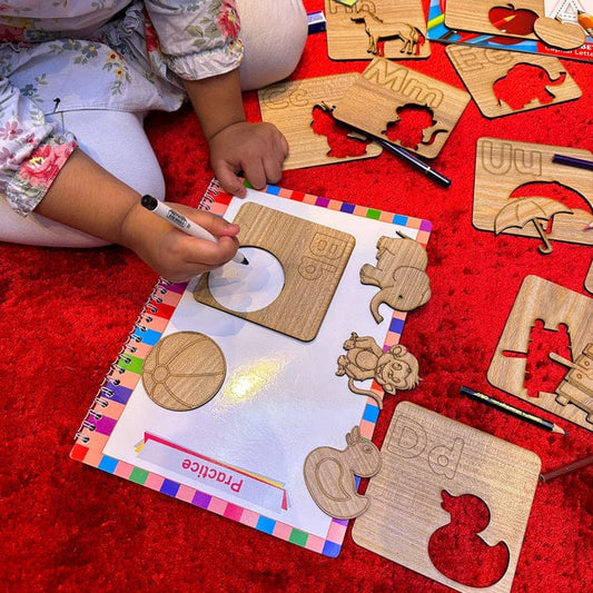 A to Z stencil For kids Drawing &amp; learning